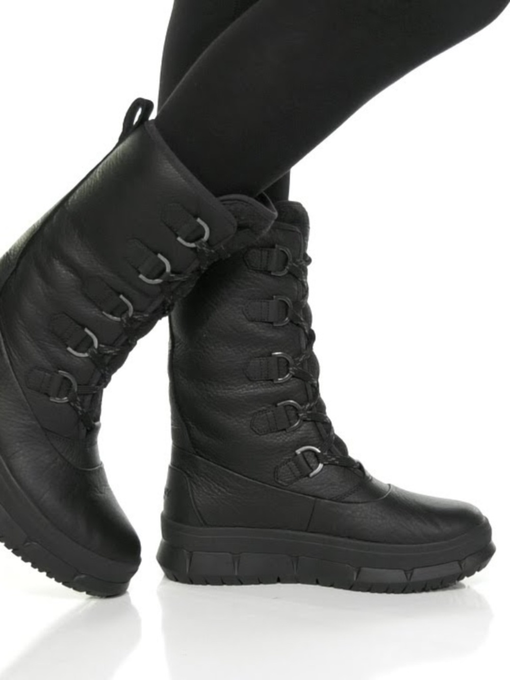 Sperry Kittery Boot Wool Waterproof Leather Boots Black Women’s 8M